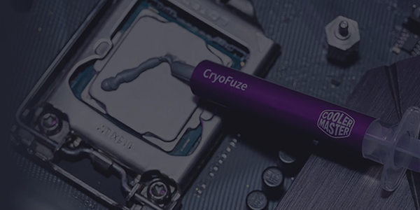Cryofuze thermal paste being applied to an installed CPU.