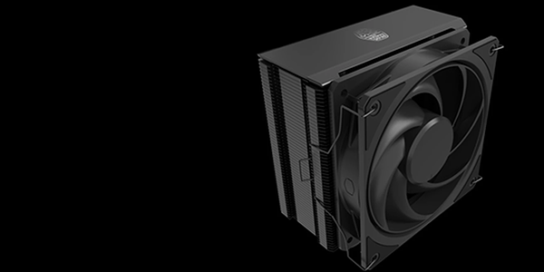 Front side angle of Hyper 212 3DHP CPU cooler.