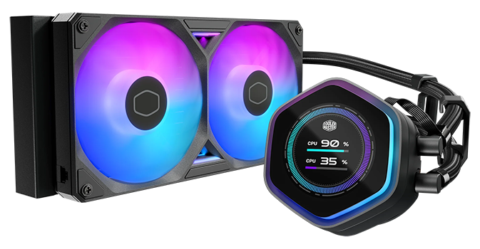 MasterLiquid 240 Atmos II LCD Intel/AMD AIO Liquid Cooler from Cooler Master.