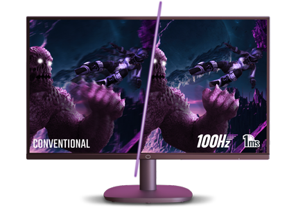 100Hz and 1ms Response and refresh rates