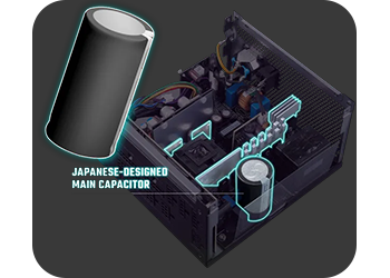 Close up of Japanese Capacitor