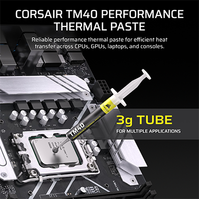 Image of thermal paste being applied to motherboard.