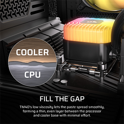 Image showing the viscosity of the thermal paste.