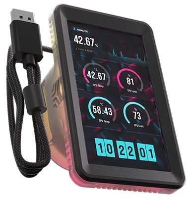 Screen module angled to the right.