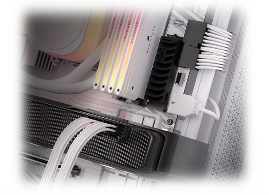 Hero image PC Case showcasing Elite Premium cables