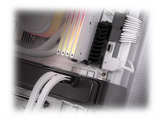 Hero image PC Case showcasing Elite Premium cables