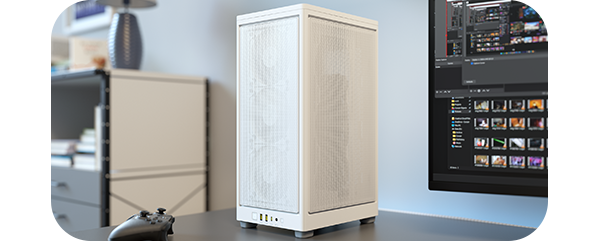 CORSAIR 2000D Airflow 白 Mini-ITXケース 2000D RGB AIRFLOW Mini-ITX PC Case - White
