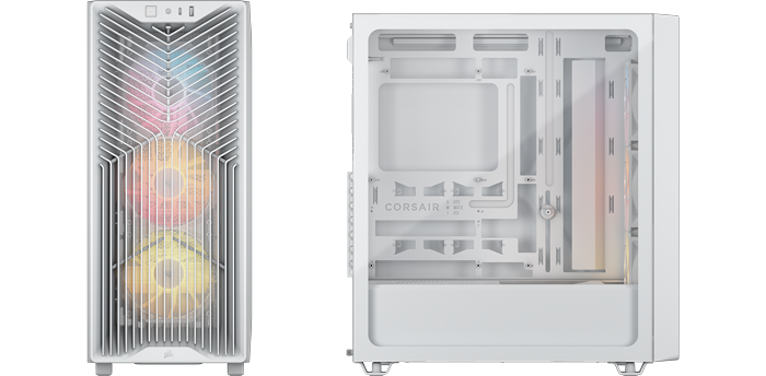 CORSAIR 3200D RS ARGB White Mid-Tower Gaming PC Case