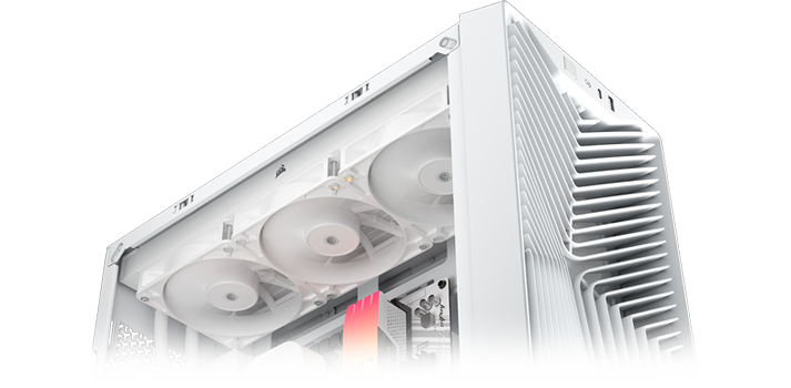 Top angled view of case, fading out to transparancy the bottom