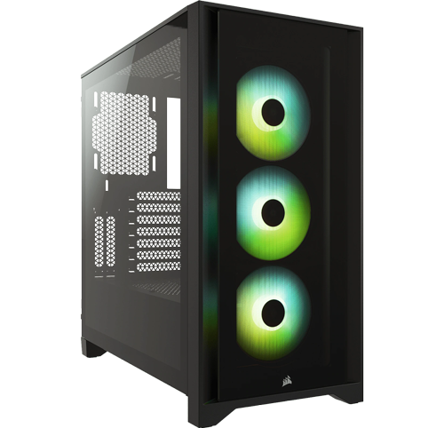 Corsair Black iCue 4000X RGB Mid Tower Windowed PC Case LN108902 - CC ...