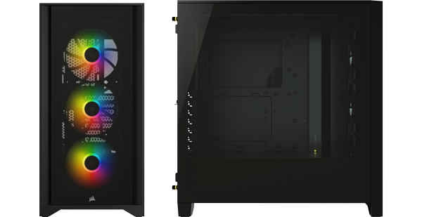 Corsair iCue 4000X RGB, Black Mid Tower Chassis
