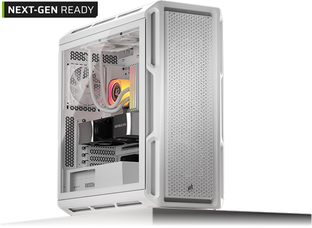 CORSAIR 5000T White Tempered Glass Mid-Tower ATX PC Case LN152952
