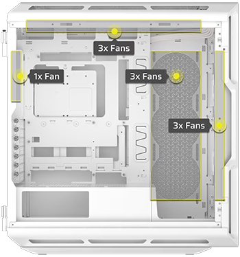 10x 120mm Fans