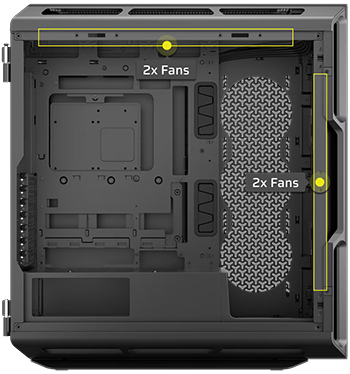4x 140mm Fans