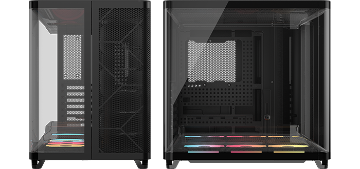 Corsair AIR 5400 LX-R RGB Triple Chamber Black Mid-Tower PC Case