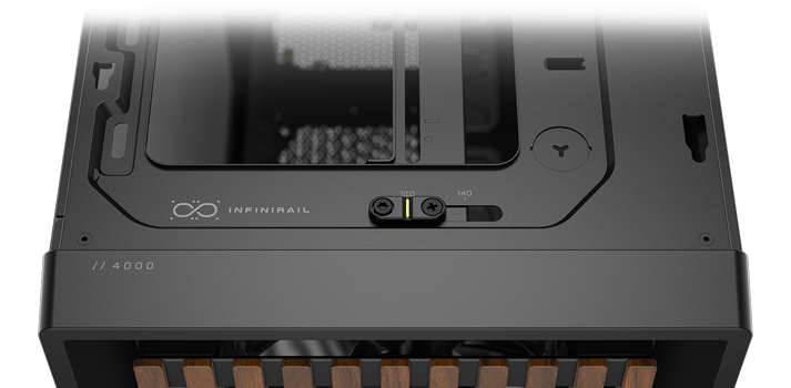 Top view of case, fading out to transparancy at the top