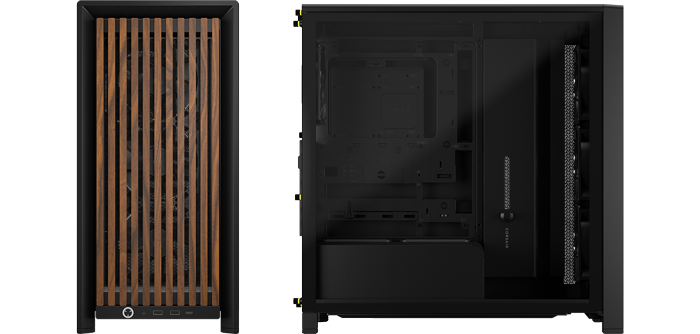 CORSAIR FRAME 4000D WOOD RS Black and Walnut Mid-Tower Gaming PC Case