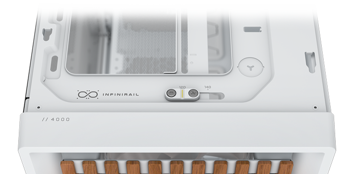 Top view of case, fading out to transparancy at the top