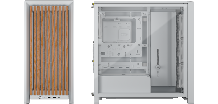 CORSAIR FRAME 4000D WOOD RS White and Oak Mid-Tower Gaming PC Case