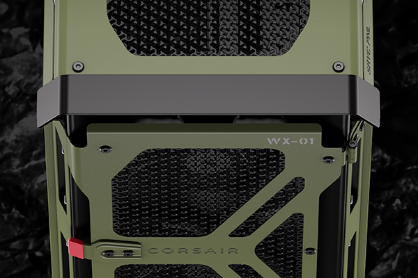 3D-Y ventillation panels on the front and top of the case.