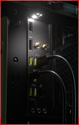 Rear I/O Lighting.