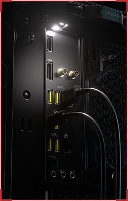 Rear I/O Lighting.