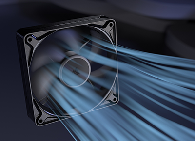 Image of cool air flowing through the fan