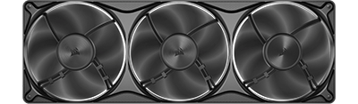 Front-on image of fans spinning