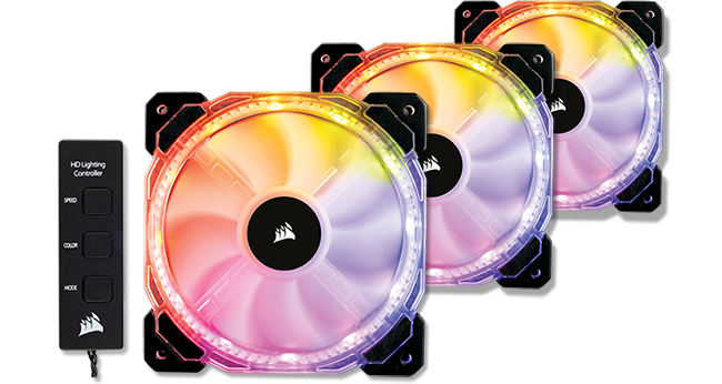 corsair HD120 fans with RGB Controller