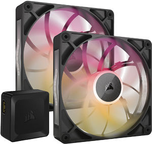 Corsair iCUE LINK RX140 MAX RGB Black 140mm PWM Thick Fan Starter