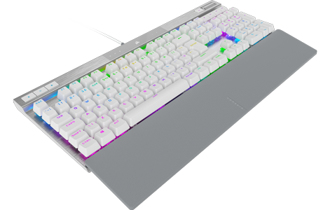 K70 PRO RGB Optical-Mechanical Gaming Keyboard with PBT DOUBLE SHOT PRO  Keycaps — White (FR)