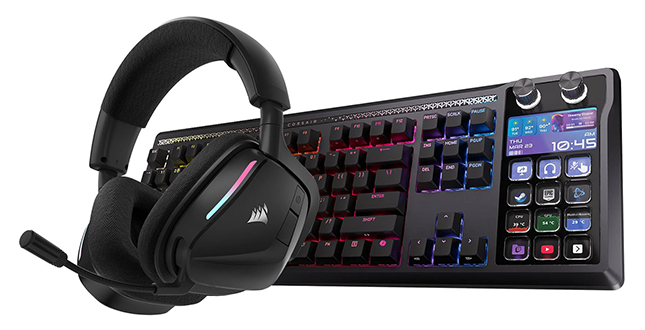 GALLEON 100 SD Stream Deck Keyboard with VOID WIRELESS V2 Headset from CORSAIR.
