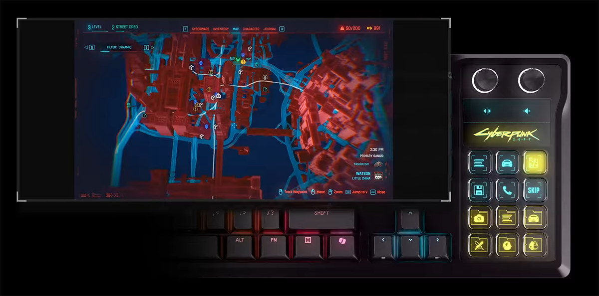 Cyberpunk 2077 Gameplay with Themed Stream Deck Layout