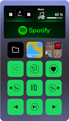 Spotify Music Streaming Themed deck Layout