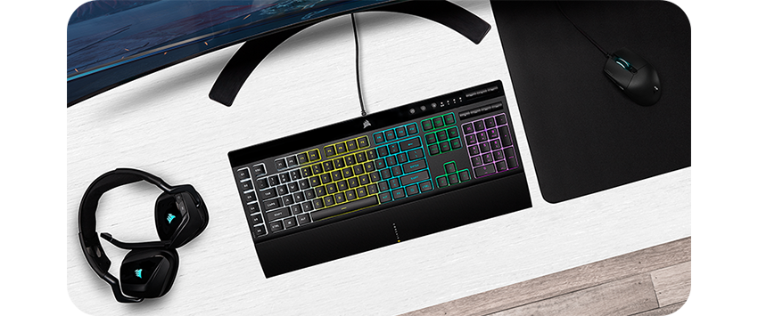 Corsair - K55 RGB PRO - Membrane + VOID Pro RGB ELITE Wireless