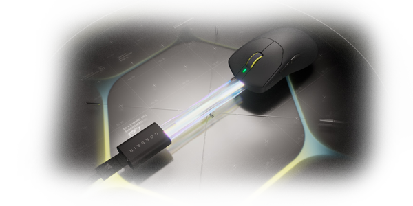 Shot of mouse and 8K wireless reciever