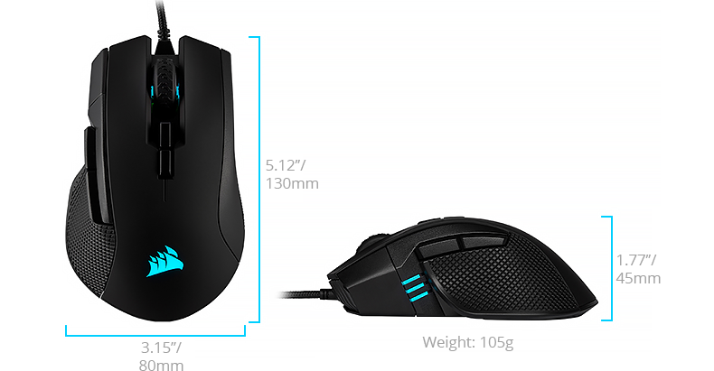 Corsair IRONCLAW FPS/MOBA RGB Optical PC Gaming Mouse LN94784 - CH ...