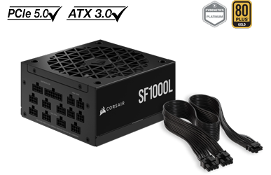 Corsair SF1000L 1000 Watt Fully Modular PCIE 5 80+ Gold SFX-L PSU