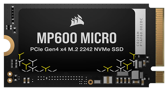 MP600 MICRO 1TB PCIe 4.0 (Gen4) x4 NVMe M.2 2242 SSD from Corsair