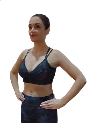 woman standing in sportswear
