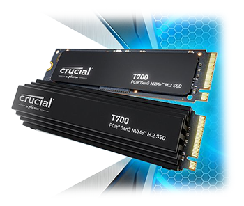 Crucial T700 1TB M.2 PCIe Gen 5 NVMe SSD/Solid State Drive
