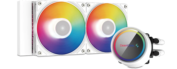 DeepCool GAMMAXX L240 ARGB WH AIO Liquid/Water CPU Cooler LN128824 - DP ...