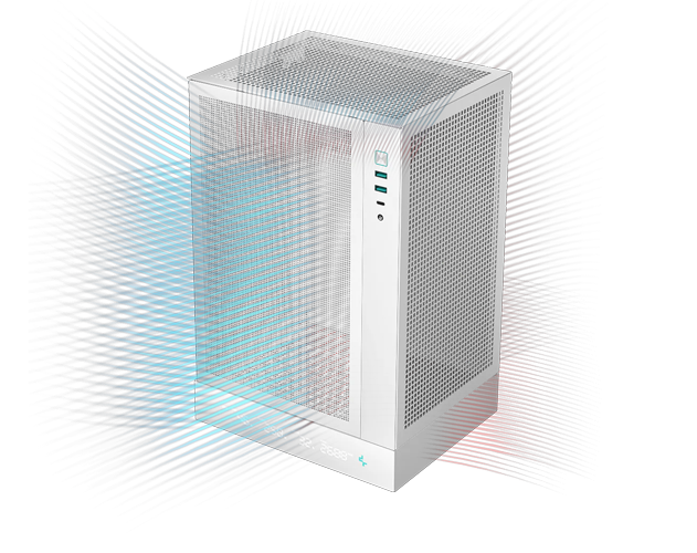 DeepCool CH170 Digital White SFF MiniITX PC Gaming Case
