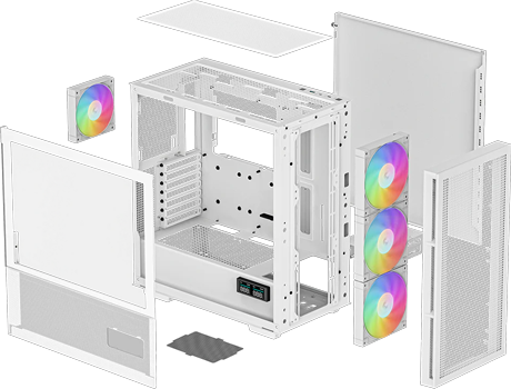 Hybrid Mesh and TG glass side panel
