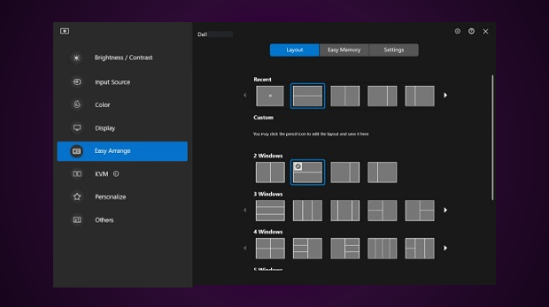 Dell Display Manager Easy Arrange