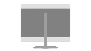 Monitor with height adjust illustration.