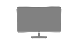 Monitor with slant illustration.