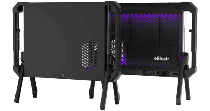 eBlaztr Portable Desktop Chassis with Monitor Mount