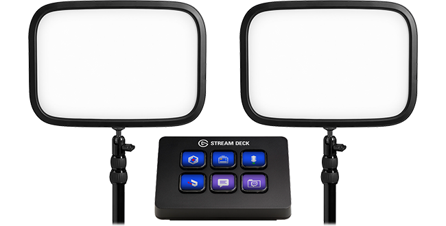 Elgato Key Lights Pair (2x) + Stream Deck Mini Streaming/Capture Bundle