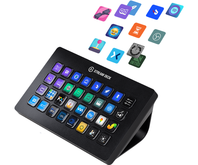 Elgato Stream Deck XL – Advanced Studio Controller, 32 macro keys, trigger  actions in apps and software like OBS, Twitch, ​ and more, works